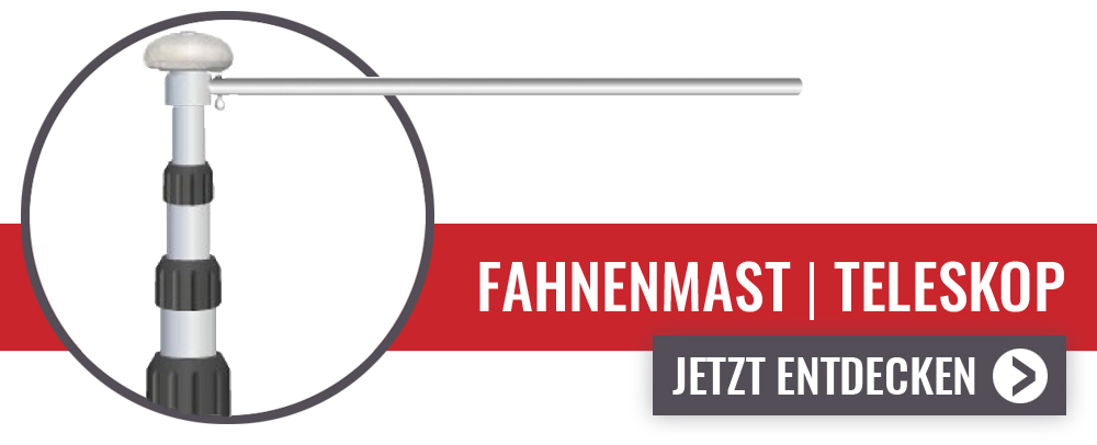 Fahnemast mit teleskop
